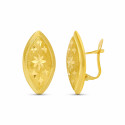 18K PENDIENTES ORO AMARILLO MARQUIS TALLADO 22X11 MM CIERRE CATALAN 18K PENDIENTES ORO AMARILLO MARQUIS TALLADO 22X11 MM CIERRE CATALAN