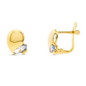 18K PENDIENTES ORO AMARILLO PIEDRA AGUAMARINA CIERRE CATALAN 18K PENDIENTES ORO AMARILLO PIEDRA AGUAMARINA CIERRE CATALAN