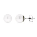 18K PENDIENTES ORO BLANCO Y PERLA AUSTRALIANA 9 MM CIERRE PRESION 18K PENDIENTES ORO BLANCO Y PERLA AUSTRALIANA 9 MM CIERRE PRESION