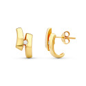 18K PENDIENTES ORO AMARILLO CIRCONITA 15X13 MM 18K PENDIENTES ORO AMARILLO CIRCONITA 15X13 MM