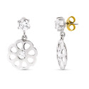 18K PENDIENTES ORO BLANCO CIRCONITA 22X13 MM CIERRE PRESIÓN 18K PENDIENTES ORO BLANCO CIRCONITA 22X13 MM CIERRE PRESIÓN