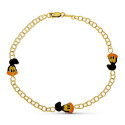 18K PULSERA ORO AMARILLO ESMALTE CORRE CAMINOS. 18CM 18K PULSERA ORO AMARILLO ESMALTE CORRE CAMINOS. 18CM