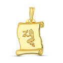 18K HOROSCOPO ORO AMARILLO VIRGO PERGAMINO 18K HOROSCOPO ORO AMARILLO VIRGO PERGAMINO