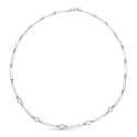 18K GARGANTILLA ORO BLANCO MATE Y BRILLO TALLADO CON CIRCONITAS