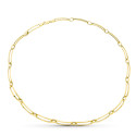 18K GARGANTILLA ORO AMARILLO ESLABON ALARGADO
