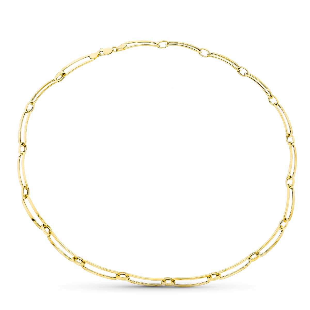 18K GARGANTILLA ORO AMARILLO ESLABON ALARGADO