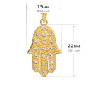 18K COLGANTE AMULETO ORO AMARILLO MANO DE FATIMA 22X15 MM 18K COLGANTE AMULETO ORO AMARILLO MANO DE FATIMA 22X15 MM