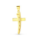 18K CRUZ MATE Y BRILLO 40X22 MM 18K CRUZ MATE Y BRILLO 40X22 MM