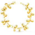 18K PULSERA ORO AMARILLO ESLABONES CON COLGANTES MATE Y BRILLO 19.5 CM 18K PULSERA ORO AMARILLO ESLABONES CON COLGANTES MATE Y BRILLO 19.5 CM