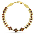 18K PULSERA ORO AMARILLO Y GRANATES 19CM 18K PULSERA ORO AMARILLO Y GRANATES 19CM