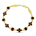 18K PULSERA ORO AMARILLO GRANATES 19CM 18K PULSERA ORO AMARILLO GRANATES 19CM