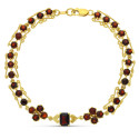 18K PULSERA ORO AMARILLO Y GRANATES 19CM 18K PULSERA ORO AMARILLO Y GRANATES 19CM