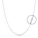18K CADENA MACIZA ORO BLANCO 45CM 1.1 MM 18K CADENA MACIZA ORO BLANCO 45CM 1.1 MM
