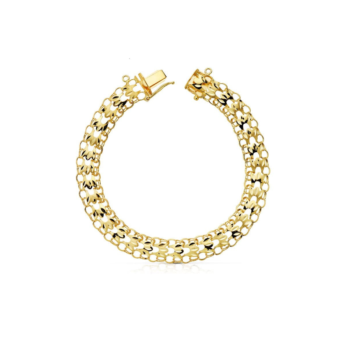 18K PULSERA ORO AMARILLO PRINCESA 9 MM 20.5 CM