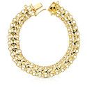 18K PULSERA ORO AMARILLO PRINCESA 10 MM 20CM 10.90 GR