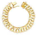 18K PULSERA ORO AMARILLO PRINCESA 20.5 CM ANCHO 13 MM 13.85 GR 18K PULSERA ORO AMARILLO PRINCESA 20.5 CM ANCHO 13 MM 13.85 GR