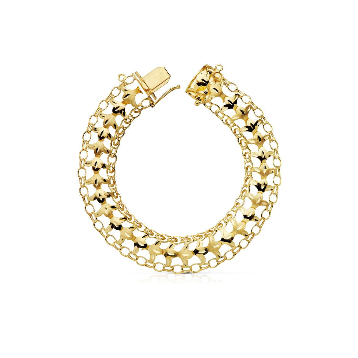 18K PULSERA ORO AMARILLO PRINCESA 13 MM 19CM