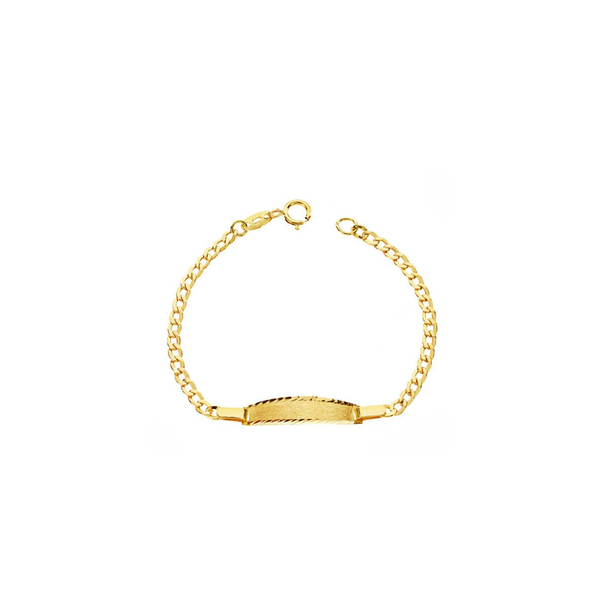18K PULSERA ESCLAVA ORO AMARILLO BARBADA 12CM 1.20 GR