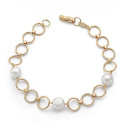 18K PULSERA ORO AMARILLO COMUNION PERLA CULTIVADA REDONDA 18CM 18K PULSERA ORO AMARILLO COMUNION PERLA CULTIVADA REDONDA 18CM