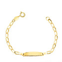 18K ESCLAVA BEBÉ ORO AMARILLO BILBAO PLACA CHAPA MATE TALLADA 19X4 MM 12CM 18K ESCLAVA BEBÉ ORO AMARILLO BILBAO PLACA CHAPA MATE TALLADA 19X4 MM 12CM