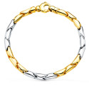 18K PULSERA ORO BICOLOR ESLABONES ARTICULADOS. ANCHO 5 MM 20.5 CM 18K PULSERA ORO BICOLOR ESLABONES ARTICULADOS. ANCHO 5 MM 20.5 CM