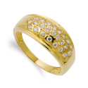 18K SORTIJA ORO AMARILLO CON CIRCONITAS. ANCHO: 9 MM 18K SORTIJA ORO AMARILLO CON CIRCONITAS. ANCHO: 9 MM