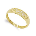 18K SORTIJA ORO AMARILLO CON CIRCONITAS. ANCHO: 5 MM 18K SORTIJA ORO AMARILLO CON CIRCONITAS. ANCHO: 5 MM