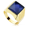 18K SELLO ORO AMARILLO CABALLERO HUECO PIEDRA ZAFIRO SPINEL 14X12 MM 18K SELLO ORO AMARILLO CABALLERO HUECO PIEDRA ZAFIRO SPINEL 14X12 MM