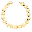 18K PULSERA ORO AMARILLO ESLABON REDONDO Y FLOR MATE ANCHO 10 MM LARGO 19.5CM 18K PULSERA ORO AMARILLO ESLABON REDONDO Y FLOR MATE ANCHO 10 MM LARGO 19.5CM