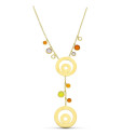 18K GARGANTILLA ORO AMARILLO PIEDRAS DE COLORES Y CIRCULOS 18K GARGANTILLA ORO AMARILLO PIEDRAS DE COLORES Y CIRCULOS