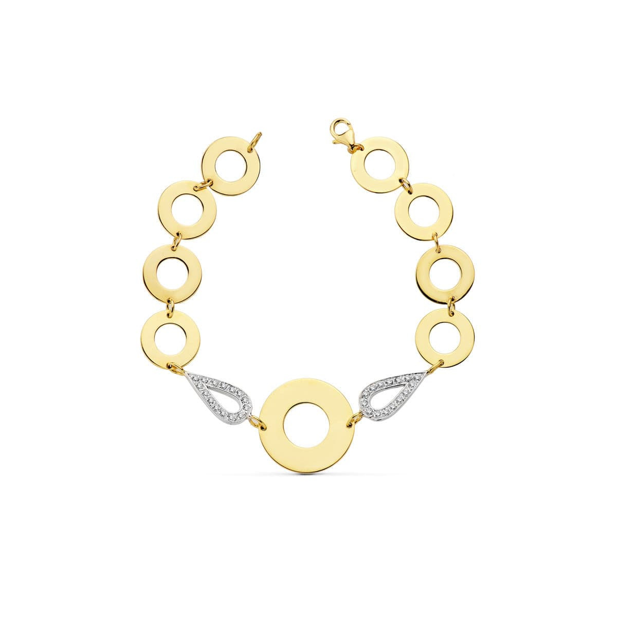 18K PULSERA BICOLOR 19.5 CM