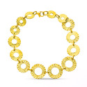 18K PULSERA ORO AMARILLO CIRCULOS TALLADOS. ANCHO 13 MM LARGO 18CM 18K PULSERA ORO AMARILLO CIRCULOS TALLADOS. ANCHO 13 MM LARGO 18CM