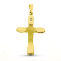 18K CRUZ ORO AMARILLO CIRCONITA 34X22 MM 18K CRUZ ORO AMARILLO CIRCONITA 34X22 MM