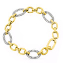 18K PULSERA ORO BICOLOR ESLABONES ANCHO 11 MM LARGO 20CM 18K PULSERA ORO BICOLOR ESLABONES ANCHO 11 MM LARGO 20CM
