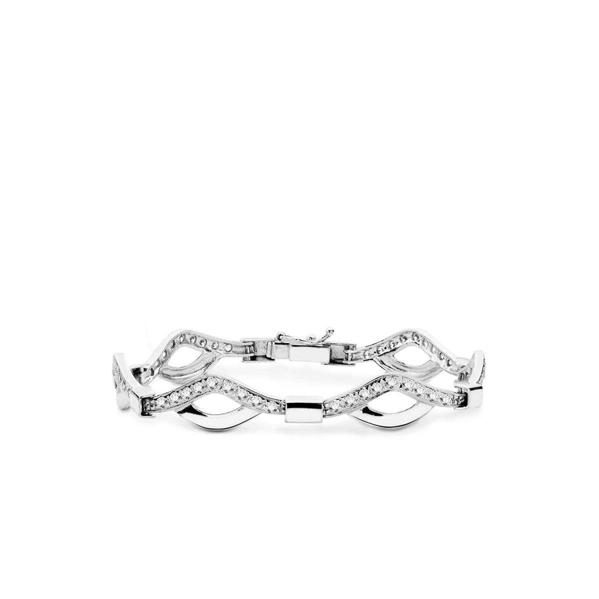 18K PULSERA ORO BLANCO CIRCONITA 18.5CM