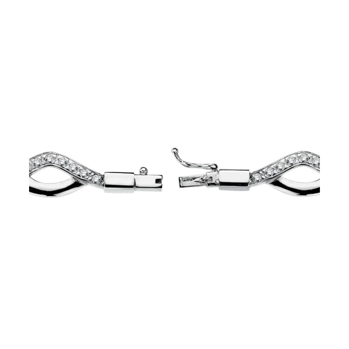 18K PULSERA ORO BLANCO CIRCONITA 18.5CM