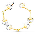 18K PULSERA ORO BICOLOR ESTRIBOS. ANCHO 14 MM LARGO 20CM 18K PULSERA ORO BICOLOR ESTRIBOS. ANCHO 14 MM LARGO 20CM