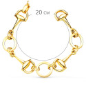 18K PULSERA ORO AMARILLO ARTICULADA CON ESTRIBOS Y CIRCULOS EN BRILLO 20CM 18K PULSERA ORO AMARILLO ARTICULADA CON ESTRIBOS Y CIRCULOS EN BRILLO 20CM