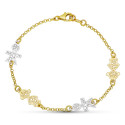 18K PULSERA ORO BICOLOR 18CM 18K PULSERA ORO BICOLOR 18CM
