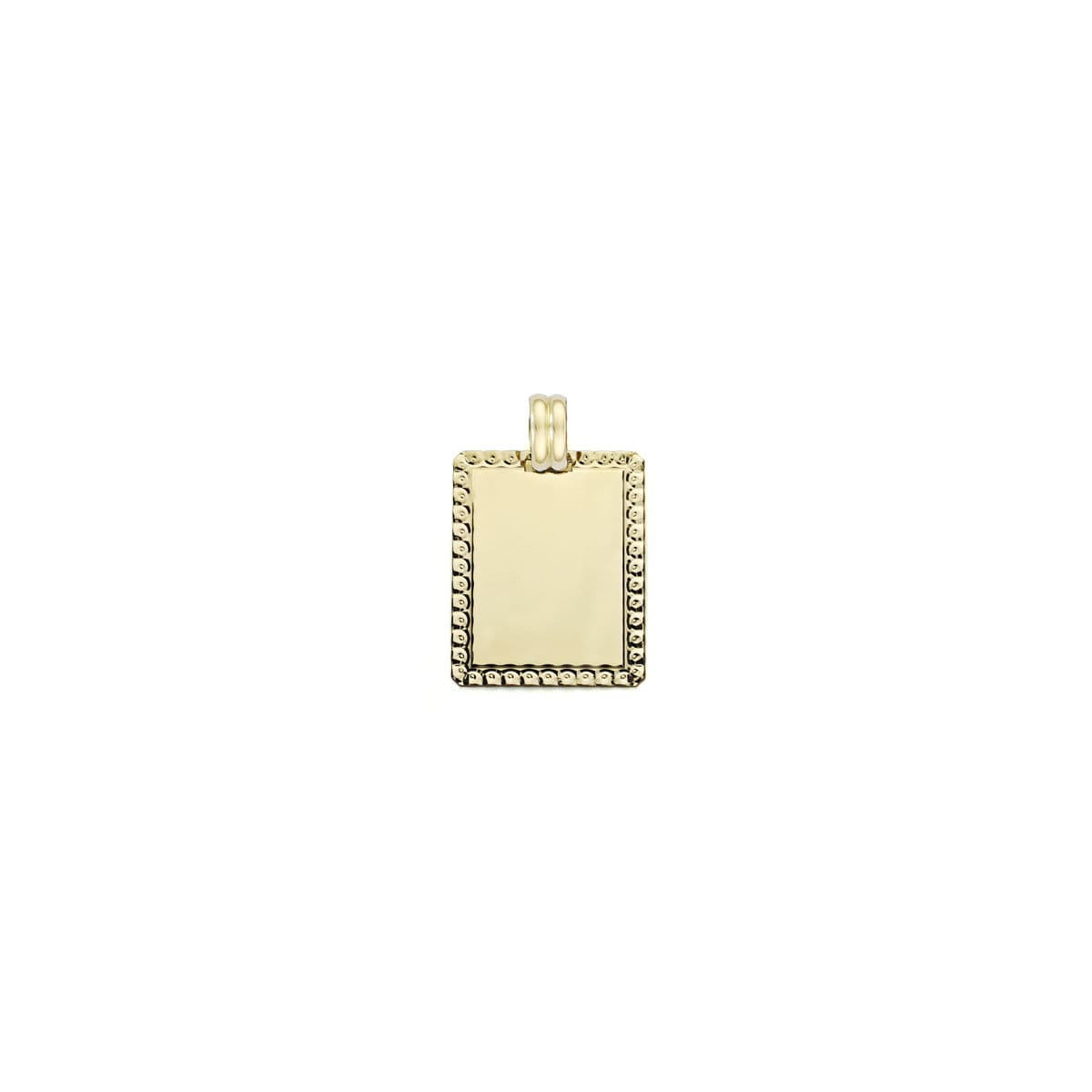 18K PLACA CHAPA ORO AMARILLO FILO TALLADO 26X20 MM