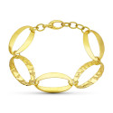 18K PULSERA ORO AMARILLO ESLABON OVAL BRILLO Y LABRADO 18K PULSERA ORO AMARILLO ESLABON OVAL BRILLO Y LABRADO