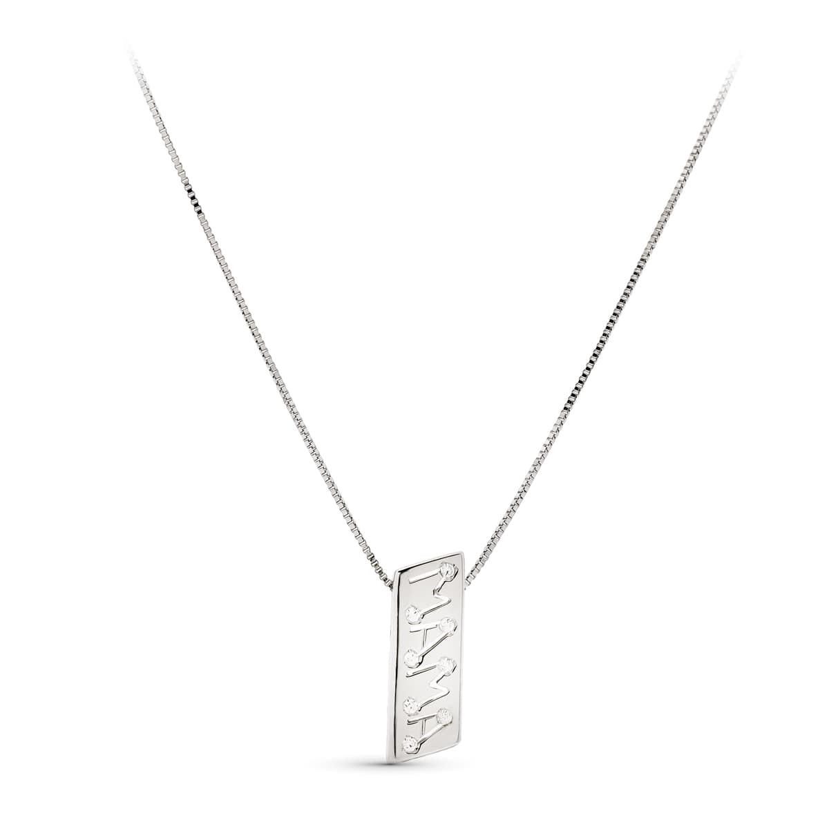 18K COLGANTE ORO AMARILLO MADRE RECTANGULAR CON CIRCONITAS