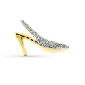 18K COLGANTE ORO AMARILLO ZAPATO CON CIRCONITAS 18K COLGANTE ORO AMARILLO ZAPATO CON CIRCONITAS