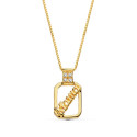 18K GARGANTILLA ORO AMARILLO MAMA CIRCONITA CADENA 44 CM 18K GARGANTILLA ORO AMARILLO MAMA CIRCONITA CADENA 44 CM