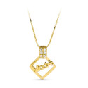 18K GARGANTILLA ORO AMARILLO MADRE CON CIRCONITA Y CADENA 18K GARGANTILLA ORO AMARILLO MADRE CON CIRCONITA Y CADENA