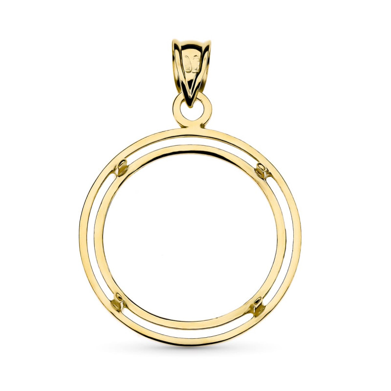 18K COLGANTE ORO AMARILLO MONEDA ALFONSINA 19 MM