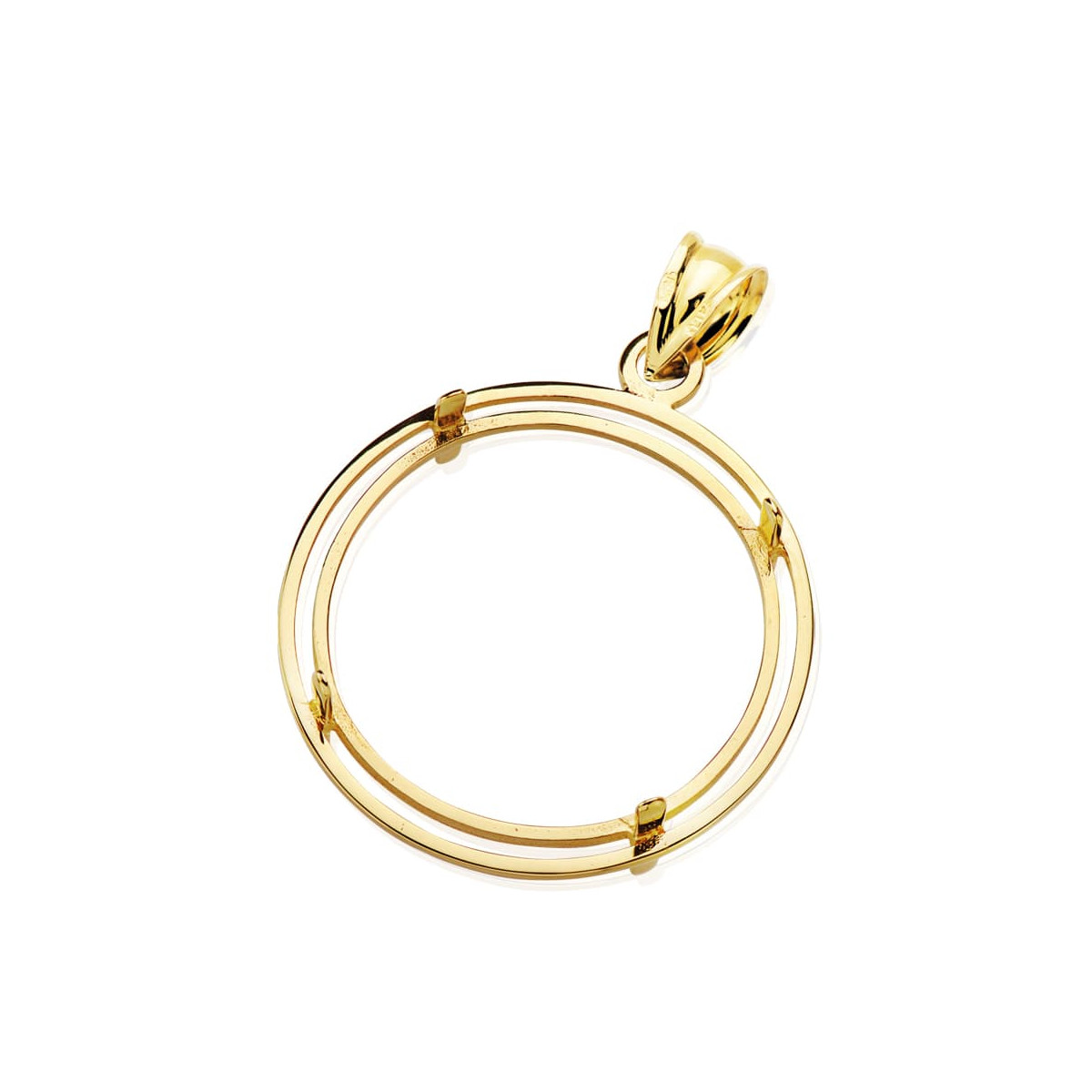 18K COLGANTE ORO AMARILLO PARA MONEDA 22 MM