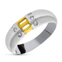18K SORTIJA ORO BICOLOR DIAMANTE NATURAL 0.15 QTS. 18K SORTIJA ORO BICOLOR DIAMANTE NATURAL 0.15 QTS.