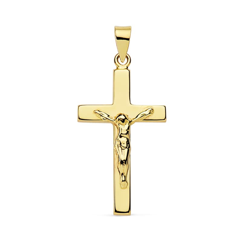 18K CRUZ ORO AMARILLO CRISTO. 23X12 MM