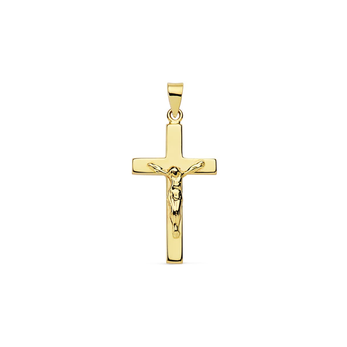 18K CRUZ ORO AMARILLO CRISTO. 23X12 MM